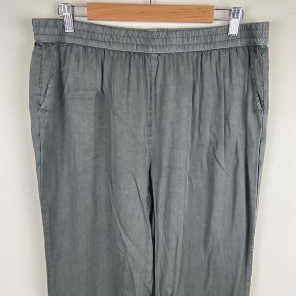 Anthropologie Mododoc Relaxed Ruched Leg Tencel Pant - Gray - Picture 3 of 7
